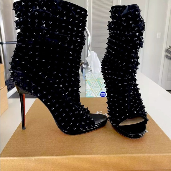 Christian Louboutin Shoes - Christian Louboutin Guerilla Black/Black Studded Suede 39